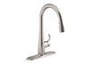 KOHLER K-22036 Simplice Touchless pull-down kitchen sink faucet with three-function sprayhead