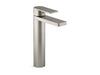 KOHLER K-23475-4 Parallel Tall single-handle bathroom sink faucet, 1.2 gpm