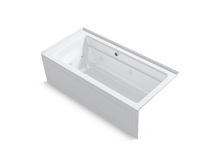 KOHLER Archer 66" x 32" alcove Heated BubbleMassage air bath and whirlpool, right drain