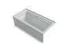 KOHLER Archer 66" x 32" alcove Heated BubbleMassage air bath and whirlpool, right drain