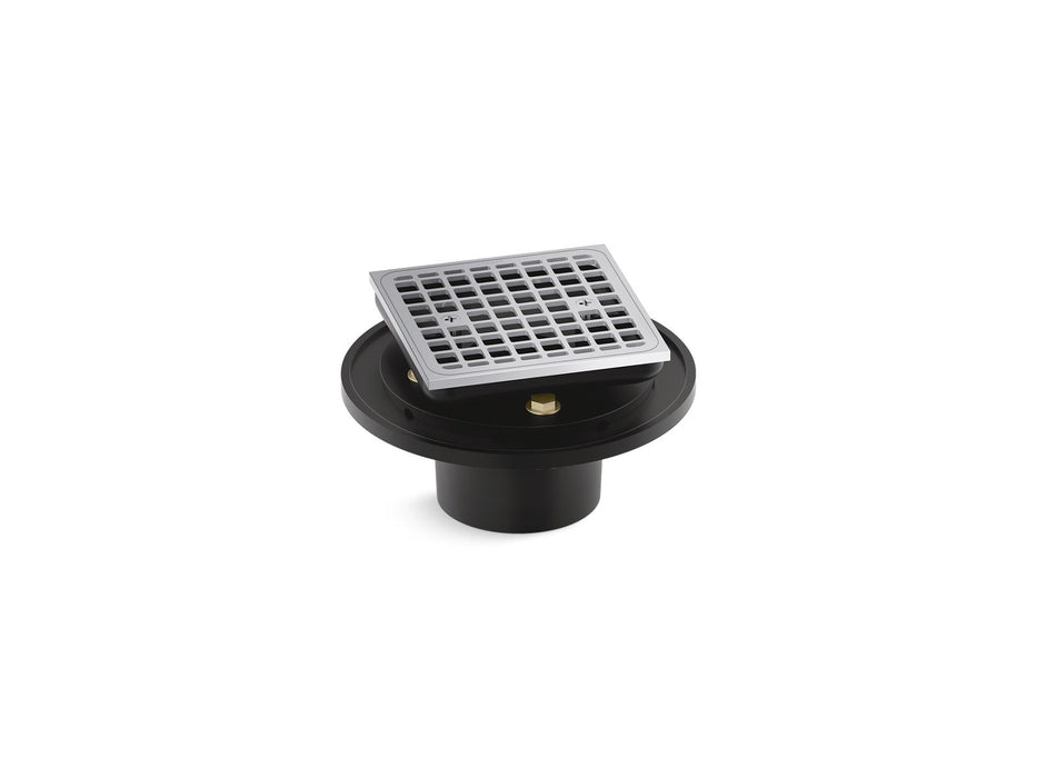 KOHLER K-22673 Clearflo Square brass tile-in shower drain