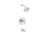 KOHLER K-TS395-4SG Devonshire Rite-Temp bath and shower trim kit, 1.75 gpm, slip-fit spout