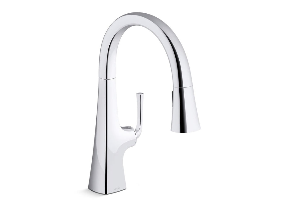 KOHLER K-22063 Graze Pull-down kitchen sink faucet with three-function sprayhead