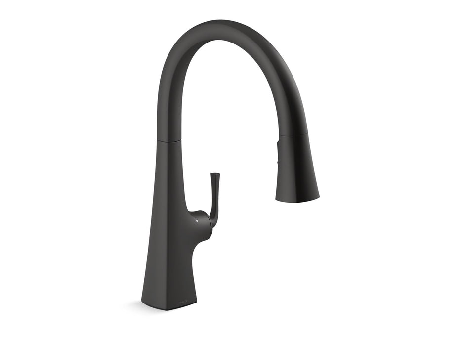 KOHLER K-22068-WB Graze Touchless pull-down kitchen sink faucet with KOHLER Konnect and three-function sprayhead