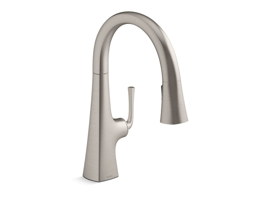 KOHLER K-22063 Graze Pull-down kitchen sink faucet with three-function sprayhead