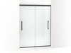 KOHLER Pleat Frameless sliding shower door, 79-1/16" H x 54-5/8 - 59-5/8" W, with 5/16" thick Frosted glass