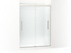 KOHLER Pleat 79-1/16" H sliding shower door with 5/16"-thick glass