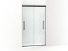 KOHLER Pleat Frameless sliding shower door, 79-1/16" H x 44-5/8 - 47-5/8" W, with 5/16" thick Frosted glass
