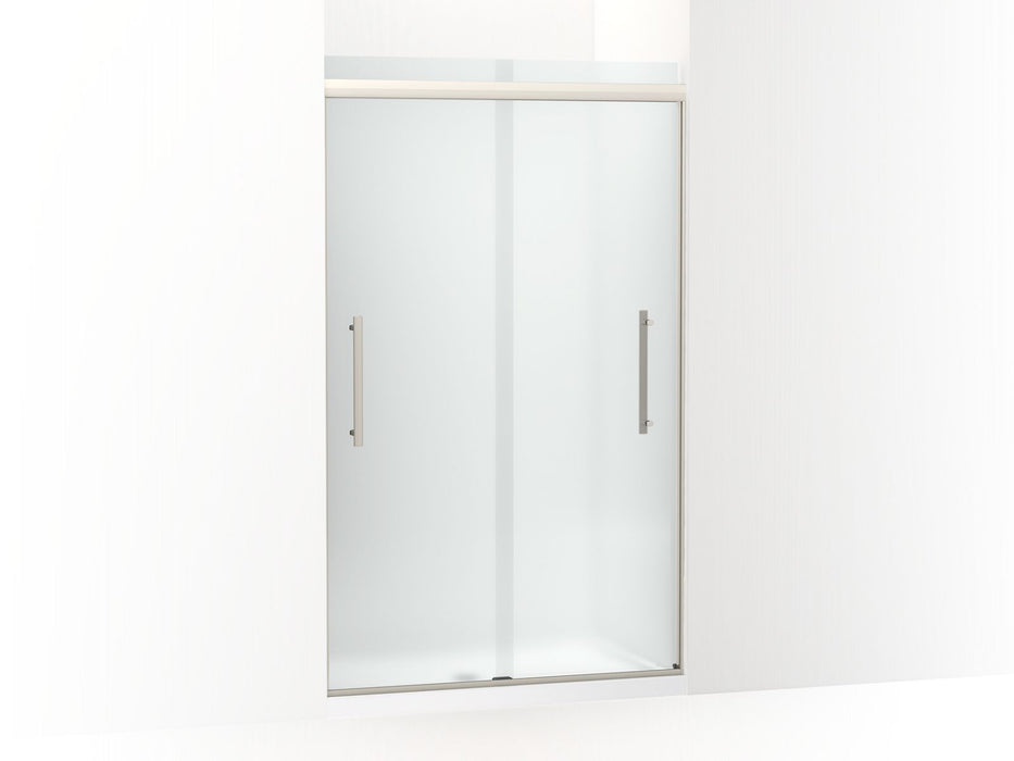 KOHLER Pleat Frameless sliding shower door, 79-1/16" H x 44-5/8 - 47-5/8" W, with 5/16" thick Frosted glass