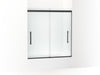 KOHLER Pleat Frameless sliding bath door, 63-9/16" H x 54-5/8 - 59-5/8" W, with 5/16" thick Frosted glass