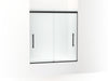 KOHLER Pleat 63-9/16" H sliding bath door with 5/16"-thick glass