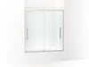 KOHLER Pleat 63-9/16" H sliding bath door with 5/16"-thick glass