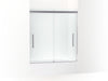 KOHLER Pleat 63-9/16" H sliding bath door with 5/16"-thick glass