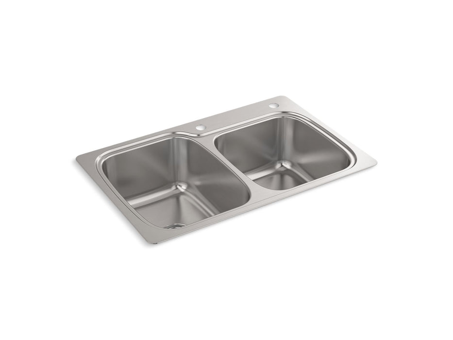 KOHLER K-75791-2PC All-In-One 33" top-/undermount double-bowl kitchen sink