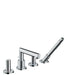AXOR Uno 4-Hole Roman Tub Set Trim with Zero Handles and 1.75 GPM Handshower