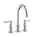 AXOR Montreux Widespread Faucet 180 with Lever Handles and Pop-Up Drain, 1.2 GPM