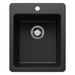 BLANCO Liven SILGRANIT 17" Dual Mount Bar Sink - Coal Black