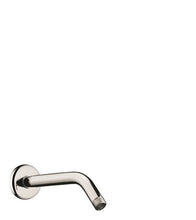Load image into Gallery viewer, Hansgrohe 04186833 Standard 9&amp;quot; Shower Arm with Escutcheon Plate and 1/2&amp;quot; Male Inlet in Polished Nickel
