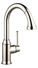 Load image into Gallery viewer, Hansgrohe 04215830 Talis C High-Arc Pull-Down Kitchen Faucet with Magnetic Docking Spray Head and Locking Diverter in Polished Nickel
