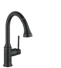 Load image into Gallery viewer, Hansgrohe 04215920 Talis C High-Arc Pull-Down Kitchen Faucet with Magnetic Docking Spray Head and Locking Diverter in Rubbed Bronze
