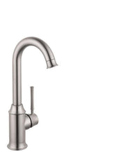 Load image into Gallery viewer, Hansgrohe 04217800 Talis C High-Arc Bar Faucet with Quick Cleaning Aerator in Steel Optic
