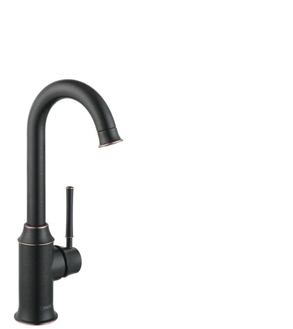 Hansgrohe 04217920 Talis C High-Arc Bar Faucet with Quick Cleaning Aerator in Rubbed Bronze