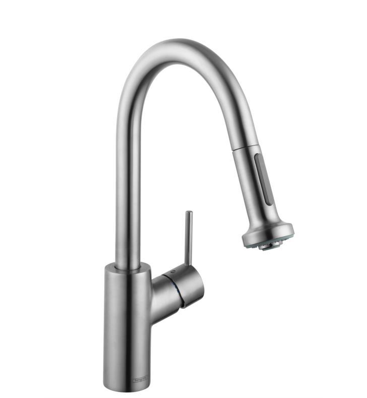 Hansgrohe 04286800 Talis S 2 Prep Kitchen Faucet W/2 Spray Pull Down in Steel Optic