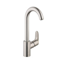 Load image into Gallery viewer, Hansgrohe 04507801 Focus High-Arc Bar Faucet with Quick Clean Aerator in Steel Optic
