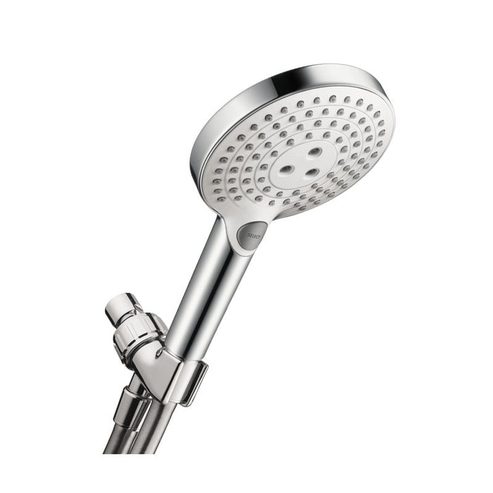 Hansgrohe Raindance Select S 2 GPM Multi-Function Handshower Package in Chrome/White