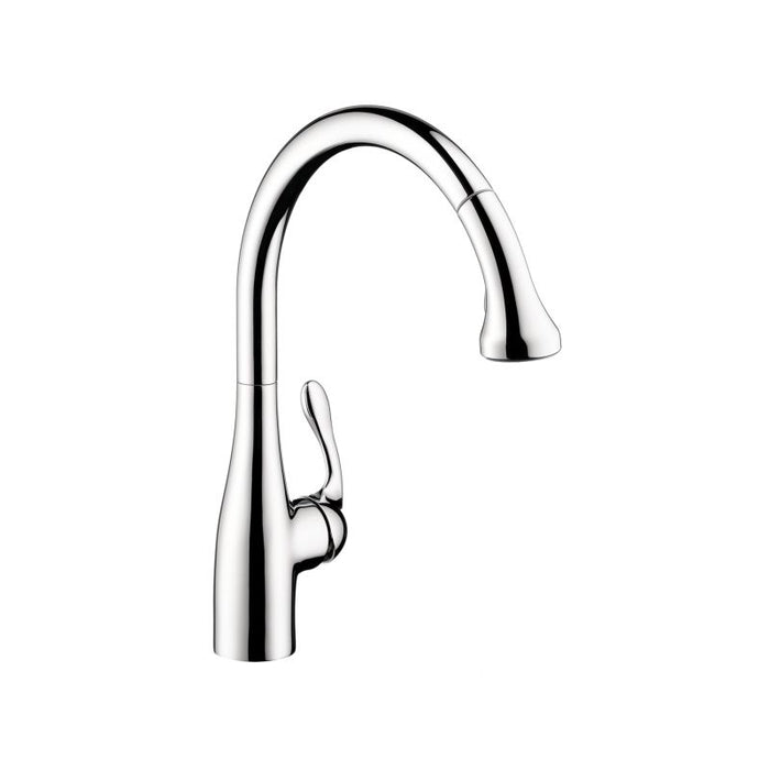 Hansgrohe Allegro E Single Handle Deck Mounted 2-Spray Pull-Down Kitchen Faucet in Chrome