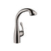 Hansgrohe Allegro E Single Handle Deck Mounted 2-Spray Semi-Arc Pull-Out Kitchen Faucet in Steel Optic