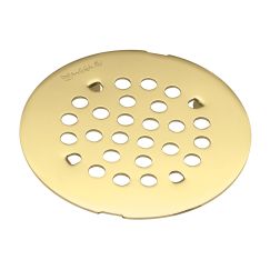 Moen 4 - 1/4" Round Shower Drain Cover with Snap-in Installation in Polished Brass