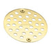 Moen 4" Round Shower Drain Cover with Exposed Screw Installation in Polished Brass