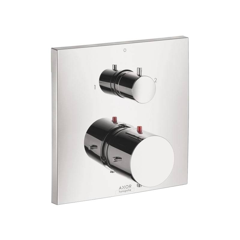 Axor 10726001 Starck X Thermostatic Valve Trim with Integrated Diverter and Volume Controls Less Valve