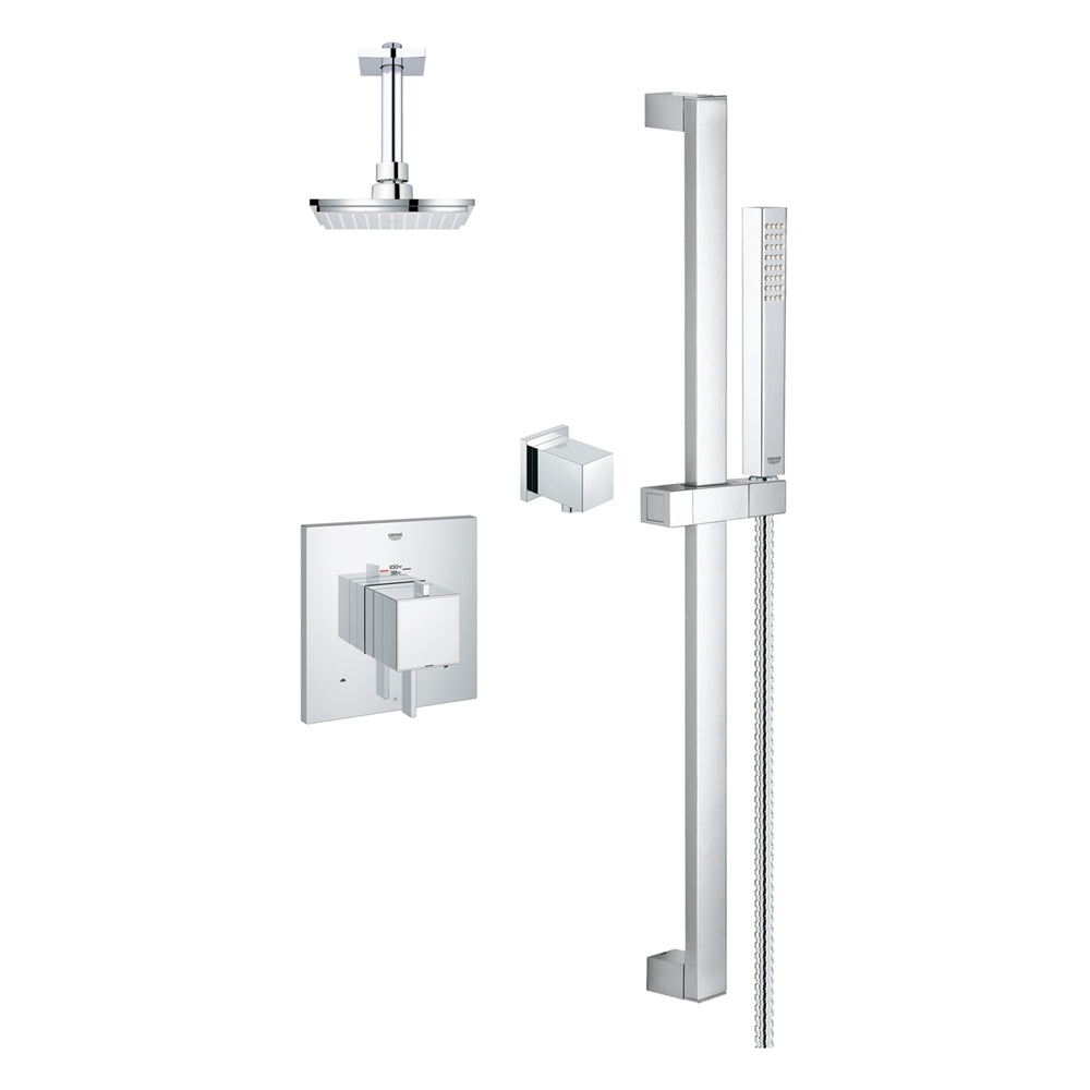 Grohe 118050 Modern Square Thermostatic Dual Function Shower Kit
