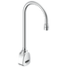 Delta Commercial Series: Hardwire Electronic Wall Mount Basin Faucet with Gooseneck Spout
