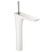 Hansgrohe Pura Vida 1.2 GPM Single Hole Bathroom Faucet with Eco Right Quick Clean in Chrome/White
