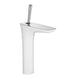 Hansgrohe Pura Vida 1.2 GPM Single Hole Bathroom Faucet with Eco Right Quick Clean and Comfort Zone Technologies - Less Drain Assembly in Chrome/White