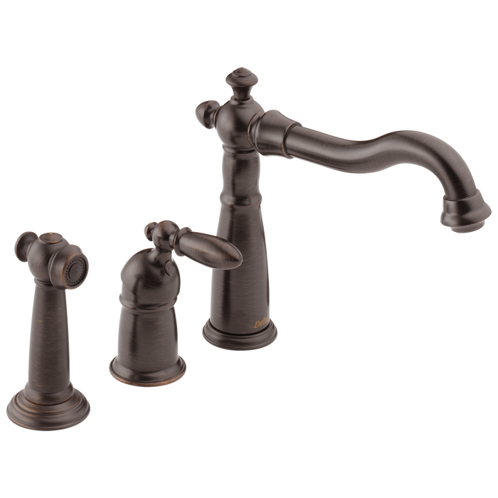 Delta 155-DST Victorian Single Handle Kitchen Faucet with Spray