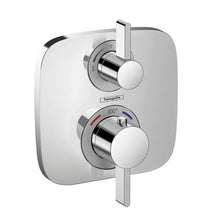 Load image into Gallery viewer, Hansgrohe 15708001 Soft Cube Thermostatic Trim with Volume Control and Diverter in Chrome
