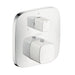 Hansgrohe Pura Vida Thermostatic Valve Trim with Integrated Diverter and Volume Controls - Less Valve in Chrome/White