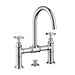 Axor Montreux 1.2 GPM Widespread Bridge Bathroom Faucet with Swivel Spout Cross Handles and Drain Assembly in Chrome