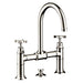 Axor Montreux 1.2 GPM Widespread Bridge Bathroom Faucet with Swivel Spout Cross Handles and Drain Assembly in Polished Nickel