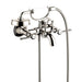 Axor Montreux Roman Tub Filler Faucet Wall Mounted with Diverter Metal Lever Handles and 2.5 GPM Single Function Hand Shower Less Valve in Polished Nickel