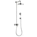 Axor Montreux Showerpipe Shower System with 63" Hose Handshower Holder Shower Head and Handshower in Chrome