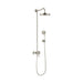 Axor Montreux Showerpipe Shower System with 63" Hose Handshower Holder Shower Head and Handshower in Brushed Nickel