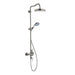 Axor Montreux Thermostatic Shower System with Shower Head Hand Shower Shower Arm Hose Valve Trim and Rough-In Valve in Brushed Nickel