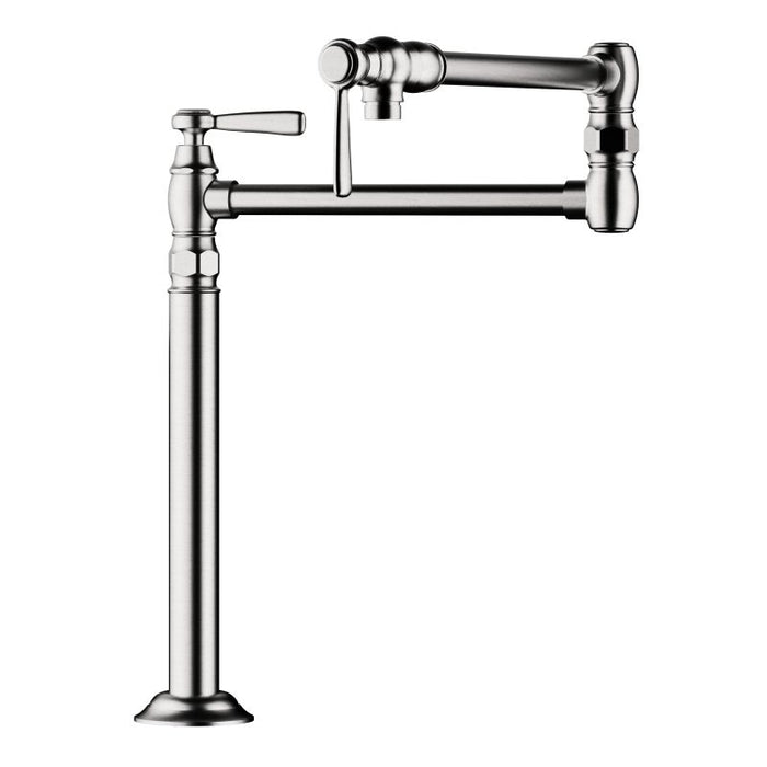 Axor Montreux Deck Mounted Double-Jointed Pot Filler with 21-3/16" Spout Reach Includes Cross and Lever Handles in Chrome
