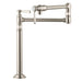 Axor Montreux Deck Mounted Double-Jointed Pot Filler with 21-3/16" Spout Reach Includes Cross and Lever Handles in Steel Optic