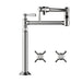 Axor Montreux Deck Mounted Double-Jointed Pot Filler with 21-3/16" Spout Reach Includes Cross and Lever Handles in Polished Nickel